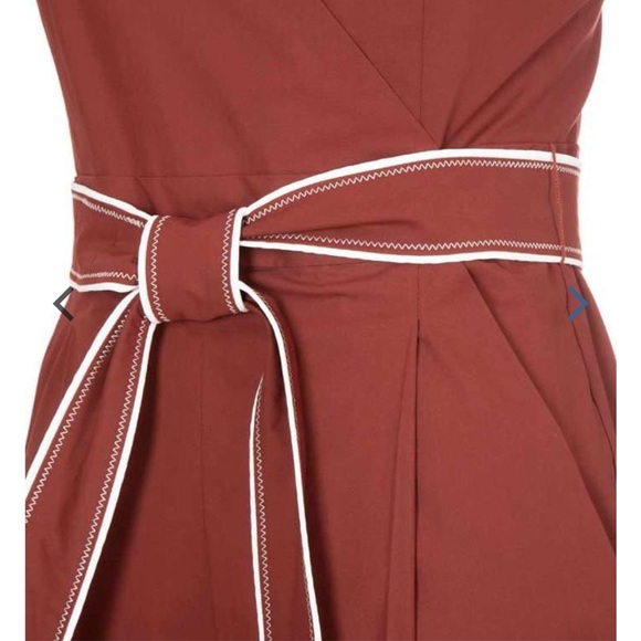 Marella Stretch Jumpsuit in Chocolate colour - Picture 3 of 7